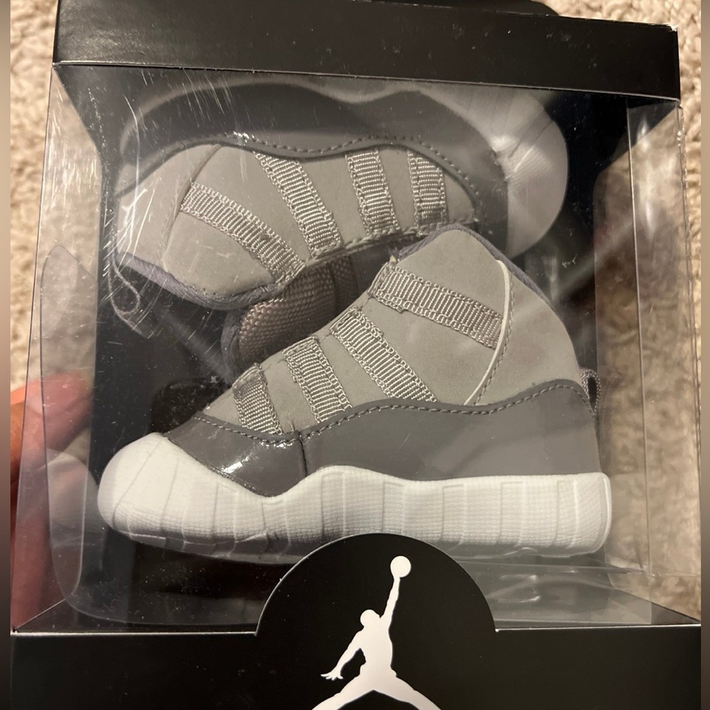 Jordan 11 crib bootie cool grey